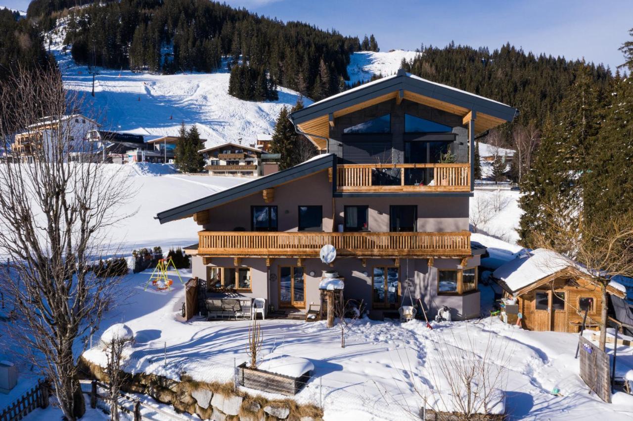 Ski In - Ski Out Panoramaferienhaus Breitmoos Neben Mittelstation 미테르질 외부 사진